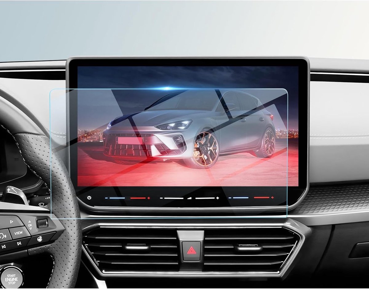 Navigatie Scherm Beschermfolie voor Cupra Formentor en Leon MK4 2025, 30.9 cm (12.9 inch), Tempered Glass 9H, Ideaal voor Navigatie en Display Bescherming