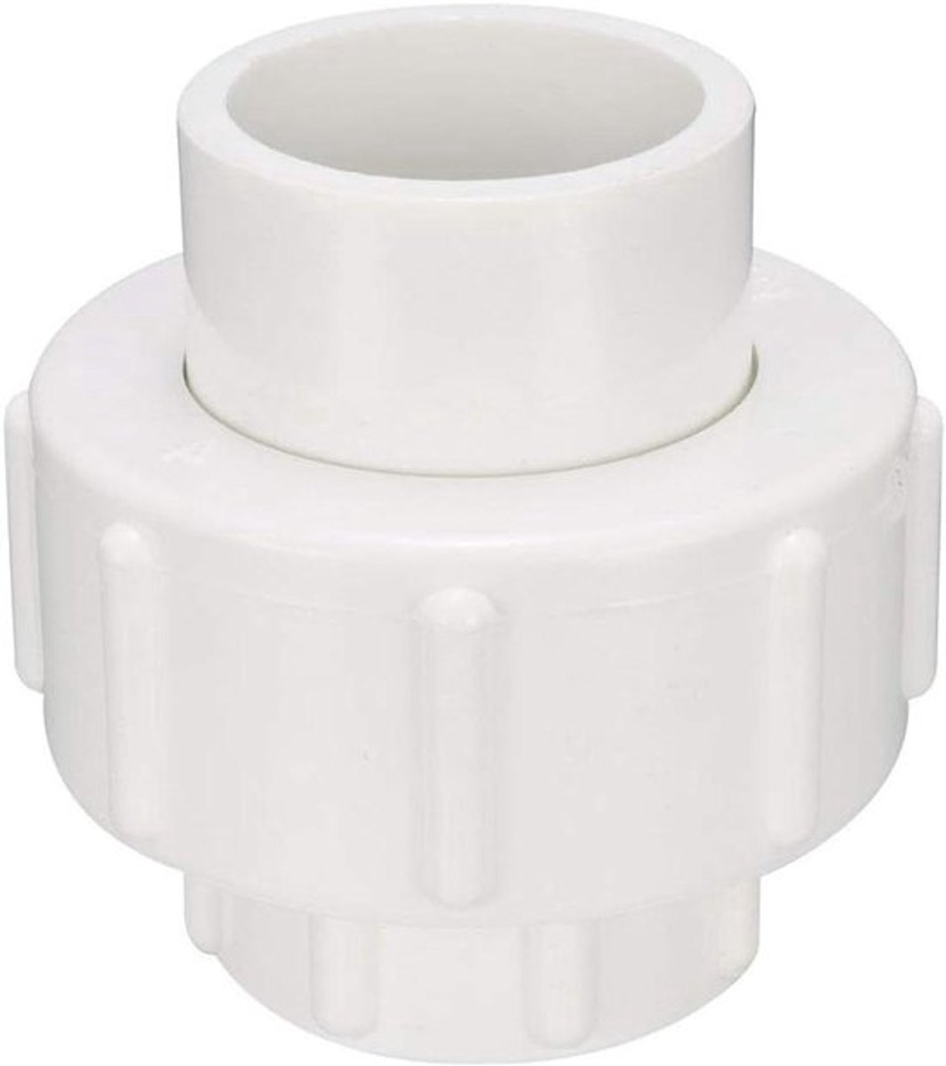 32mm PVC pijp fitting voor sanitair, aquarium en vijver - wit - snelkoppeling - duurzaam.
