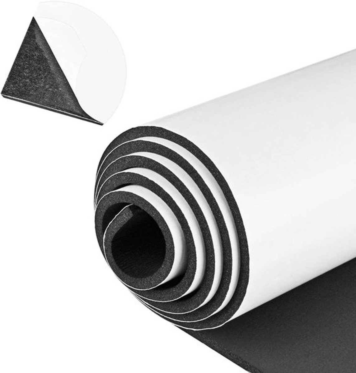 Zelfklevende weerstrip voor deur- en raamafdichting, 300 mm x 3 mm x 2 m - Celrubber schuim - Wind- en regenbescherming - Geluidsisolatie - Schokbescherming