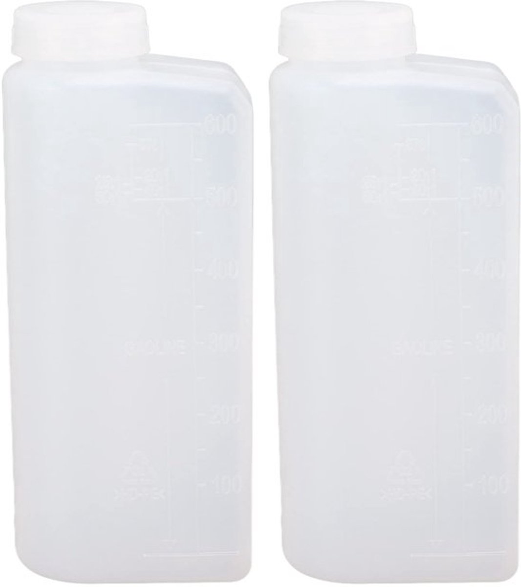 Oliemengfles 600ml - Benzine Fles - Brandstoffles - Geschikt voor Kettingzagen - Nylon Kunststof - Professioneel Mengresultaat