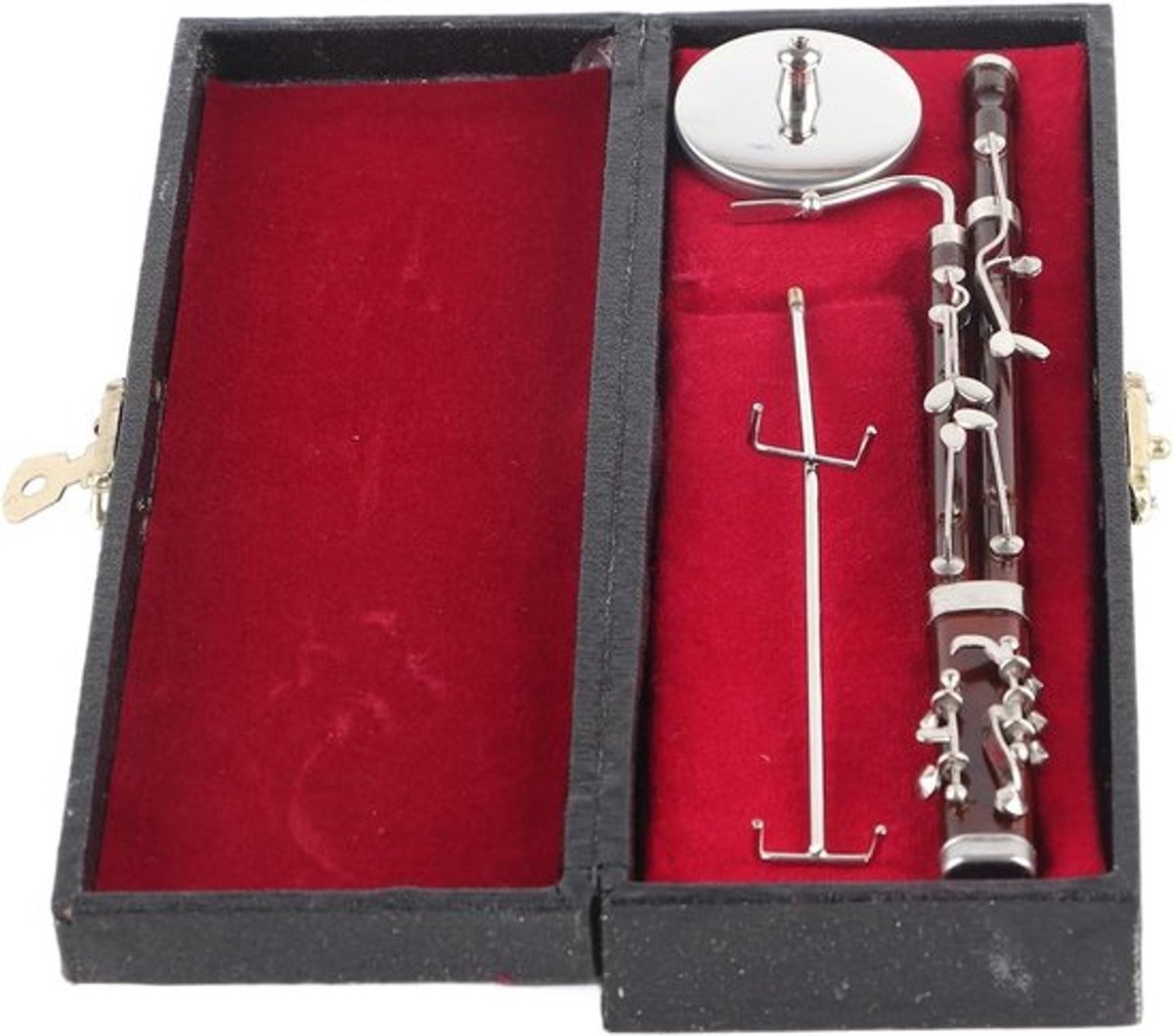 Bourgondische Bakelite Fagot Ornament - Miniatuur Muziekinstrument Decoratie, Perfect Cadeau voor Muziekliefhebbers en Verzamelaar