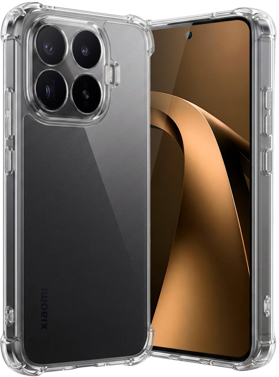 Hoes - Geschikt voor Xiaomi 17T Pro - Sterk & Shockproof - Siliconen Case - Back Cover - Telefoon Hoesje Shock Proof - Transparant