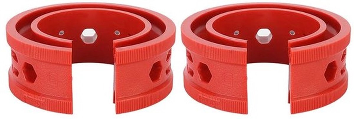 Autoschokdempers Universeel - 2 Stuks - SEBS Materiaal - Rood - Hoogte 184 mm - Diameter 82 mm - Schokdempers voor Auto-onderhoud - Schokdemper