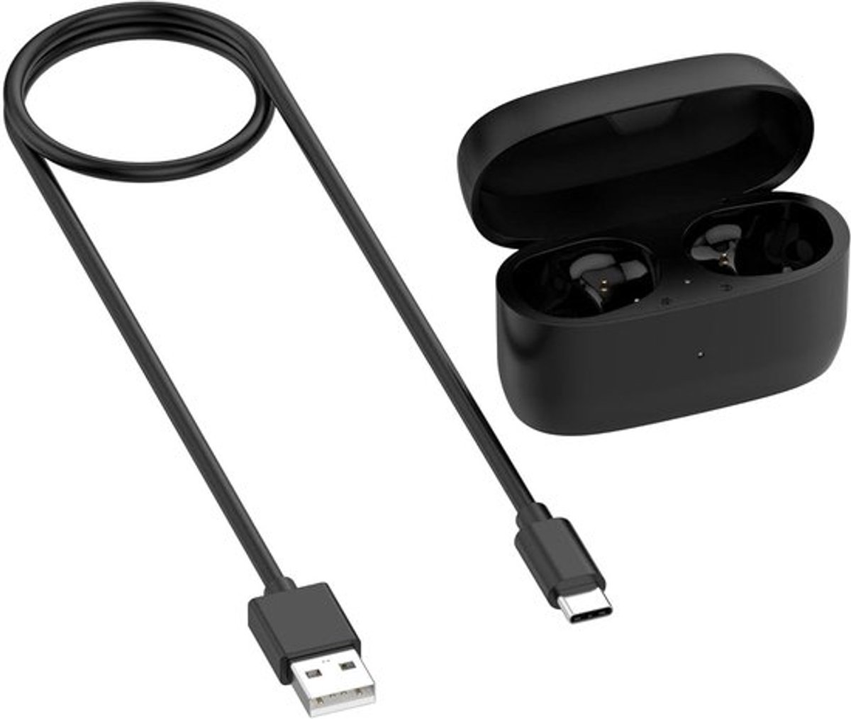 Draagbare Oplaadcase voor Draadloze Bluetooth Oordopjes, Vervangende 590mAh Accu met USB-C Kabel voor Actieve Gebruikers