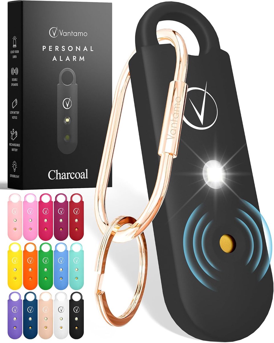 SnelShoppen - Persoonlijk Alarm met Stroboscoop-LED-Licht, 130dB Extra Luide Zelfverdedigingssleutelhanger voor Vrouwen, Veiligheidssleutelhanger voor