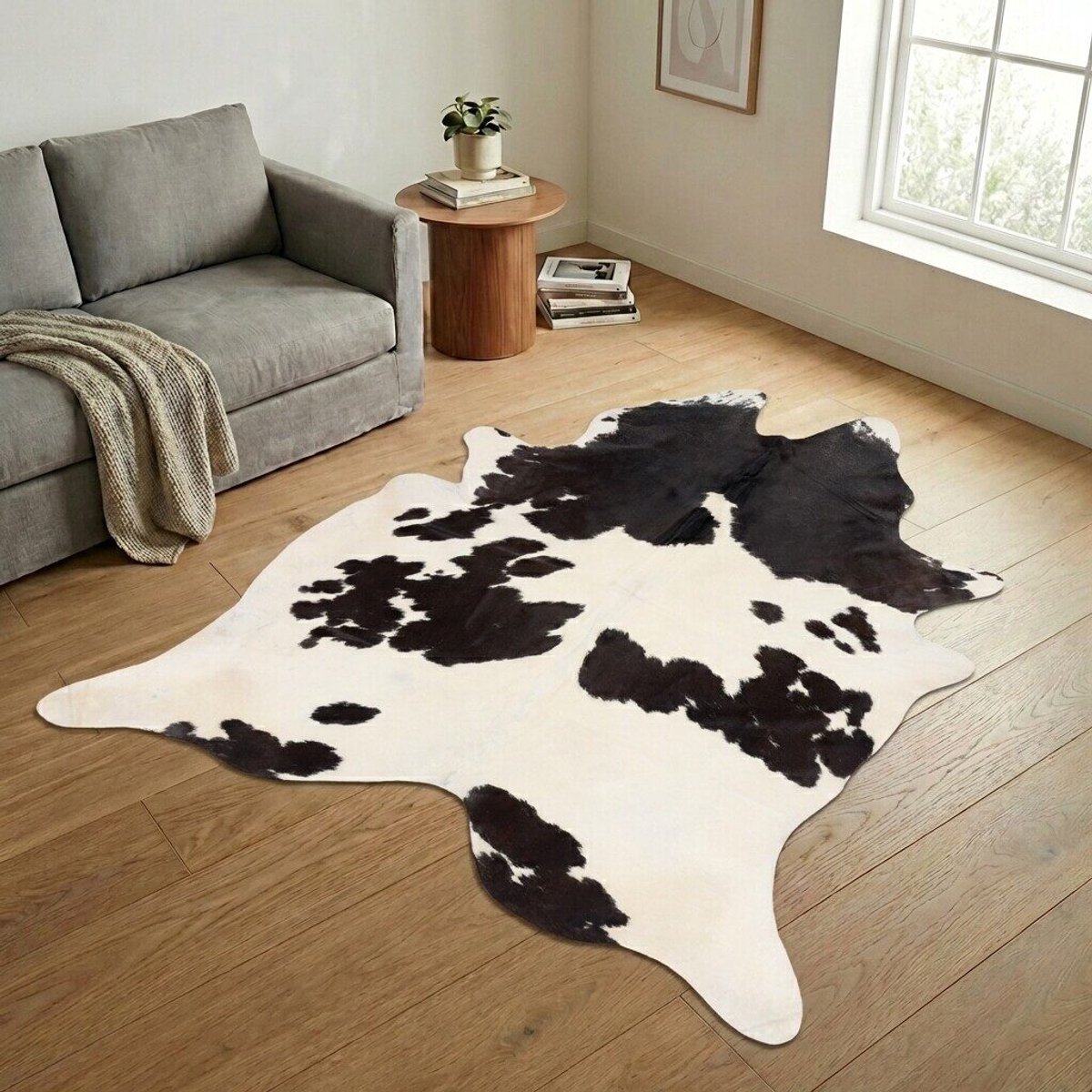 Koeienhuid Vloerkleed XXL (Extra Groot) - Zwart-wit - 261 x 216 cm - Koeienkleed / Koeienvel / Dierenvel / Dierenhuid / Koehuid Tapijt