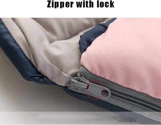 Slaapzak Volwassenen - Campingslaapzak Reisslaapzak - Kamperen en Reizen - Waterdicht en Sneldrogend - (190+30) * 80cm - Roze — afbeelding 5