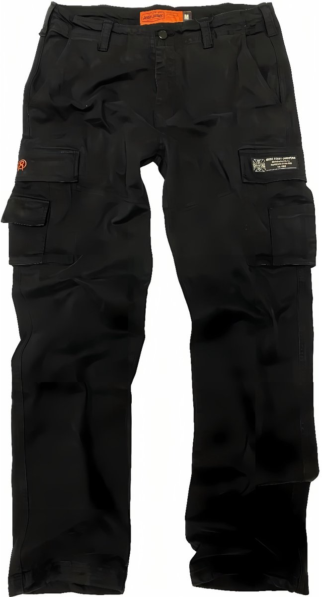 WCC West Coast Choppers -cargo-broek, zwart