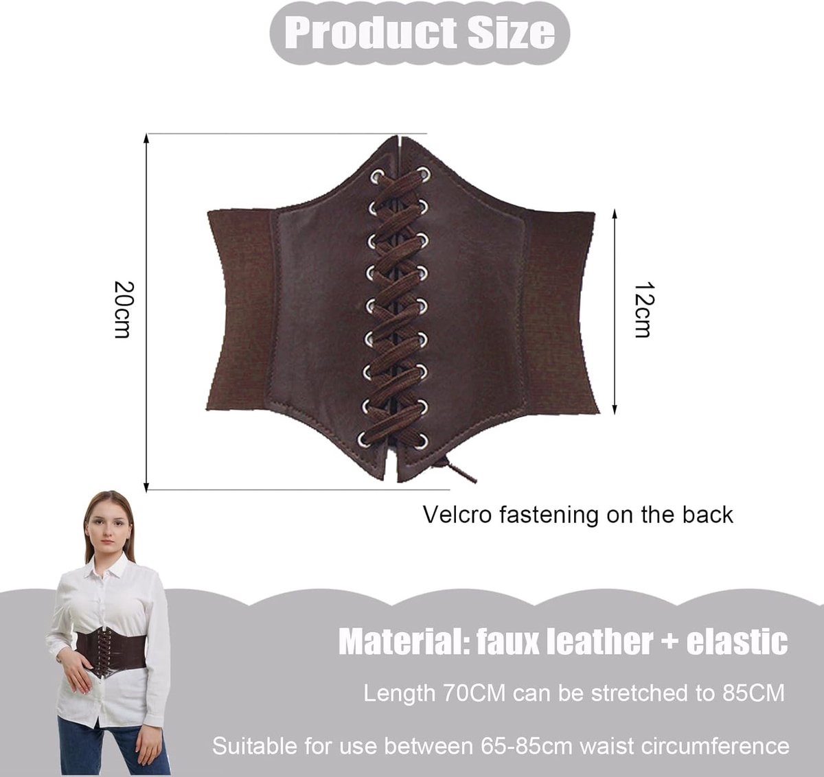 Medieval Onderbust Corset voor Vrouwen - Piratenkostuum, Goth Accessoires en Festival Outfit met Tailleband