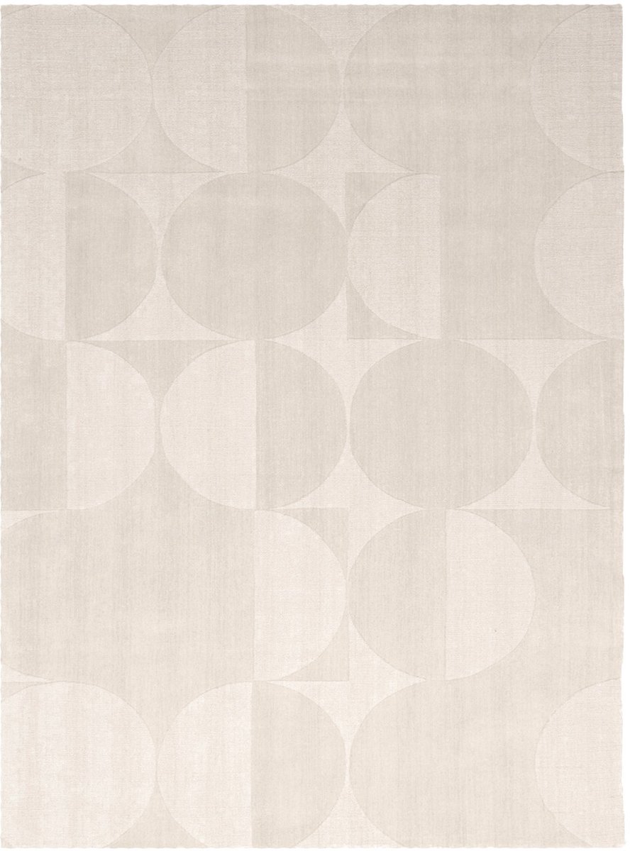 Studio Clarice Wollen vloerkleed - Giselle Circles Creme - 220x330cm