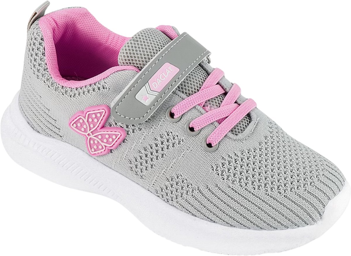 Currero Schoenen Meisjes Sneakers Comfortabel Wandelschoenen Casual Kinder Schoenen 27 Grijs