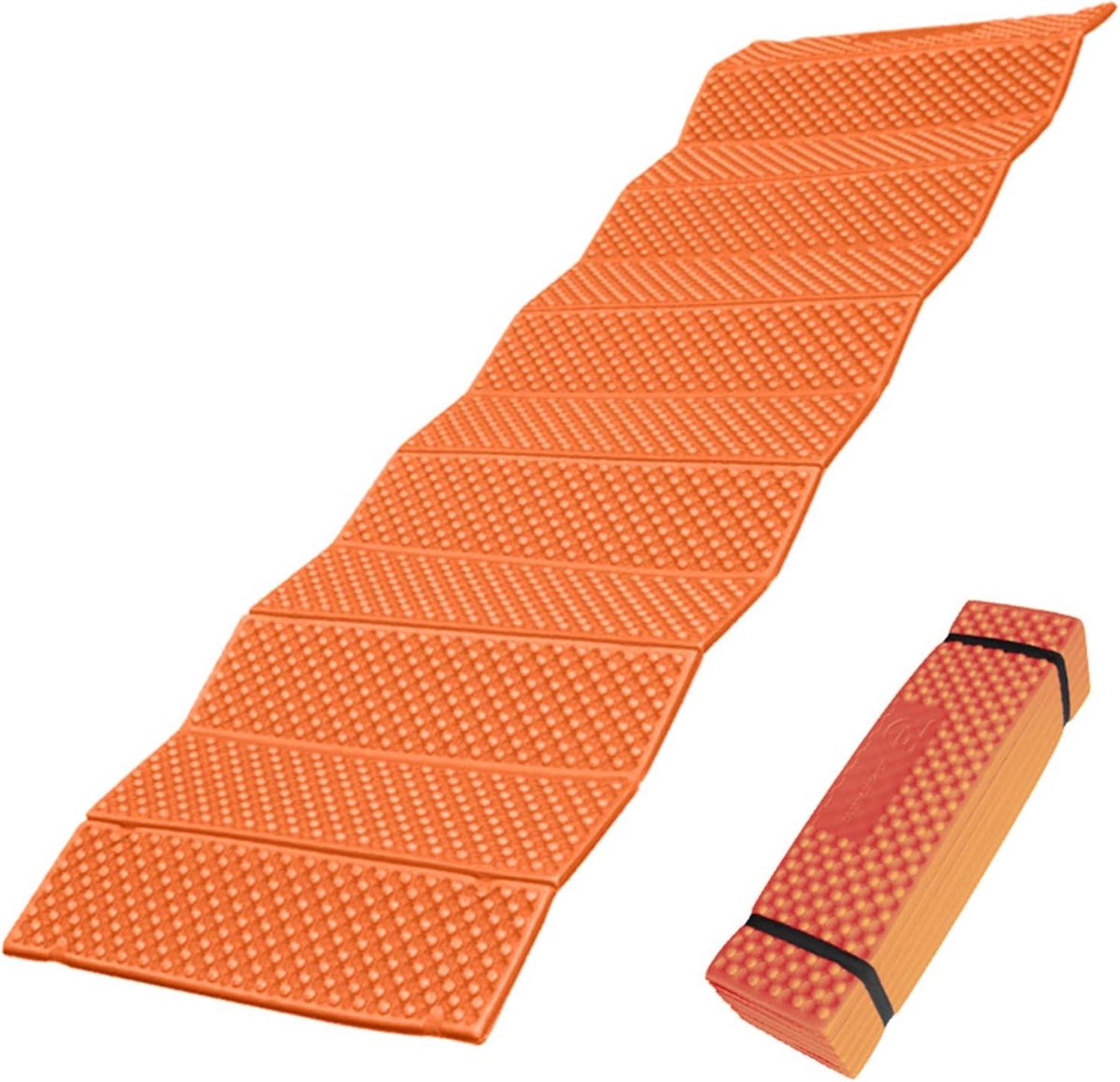 Kampeer Mat - Slaapmat Vlak - Buiten Slapen - Vochtafstotend Schuim - 186 x 57 cm - Oranje