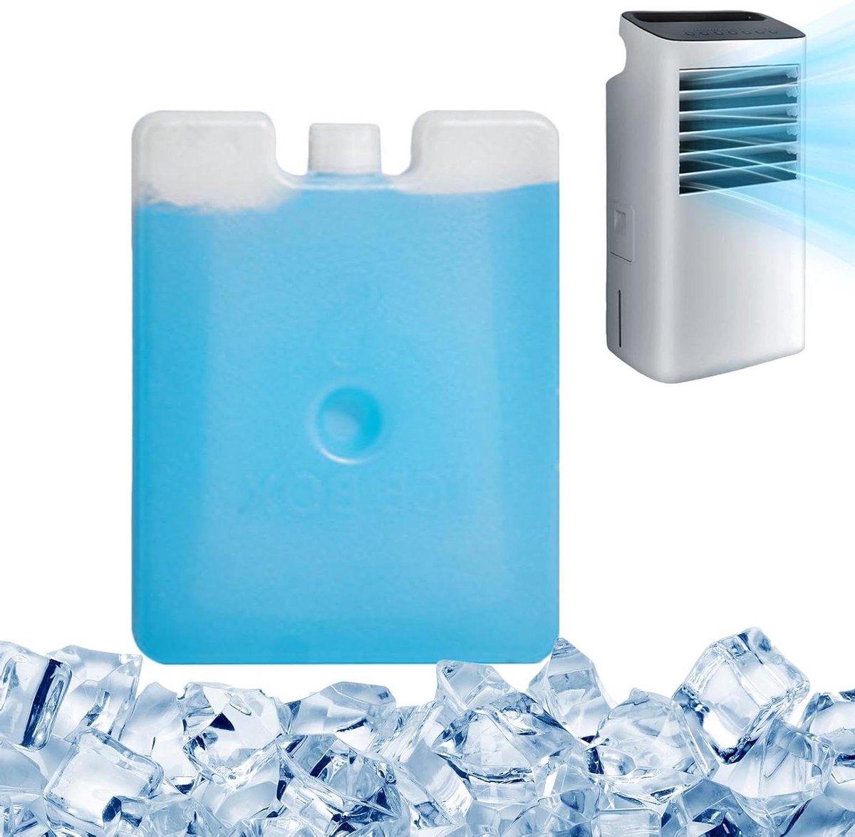 IJsblok Koeler - Vriespakket Herbruikbaar - Dranken Koelen - Langdurige Koude - 250 ml - Wit