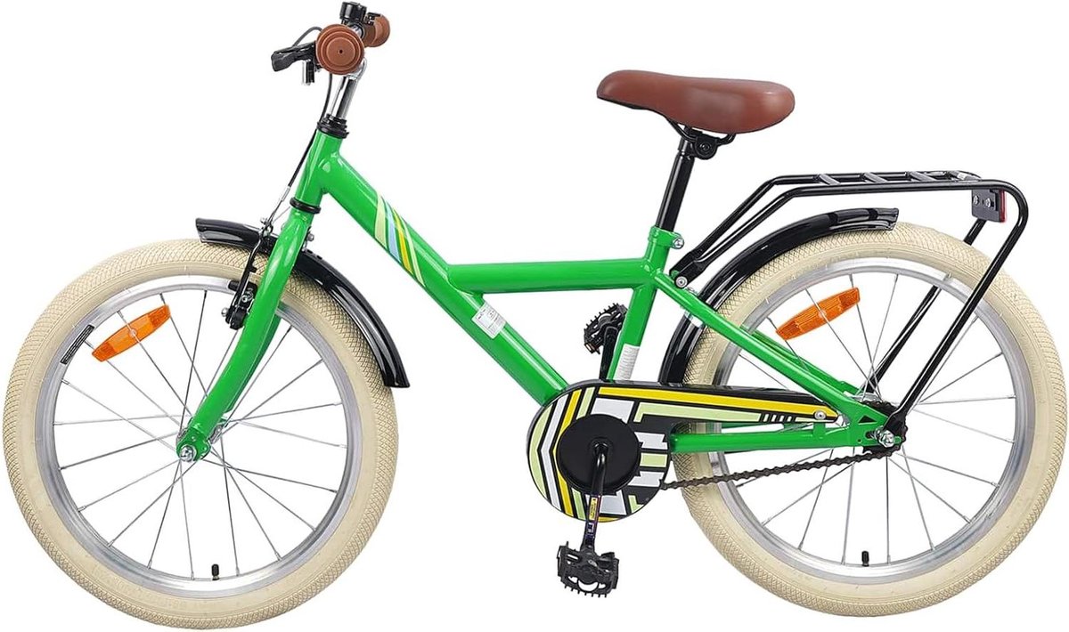 Kinderfiets Jeugdfiets Meisjesfiets Leren Fietsen Verstelbaar Zadel Stuur 18 inch Groen