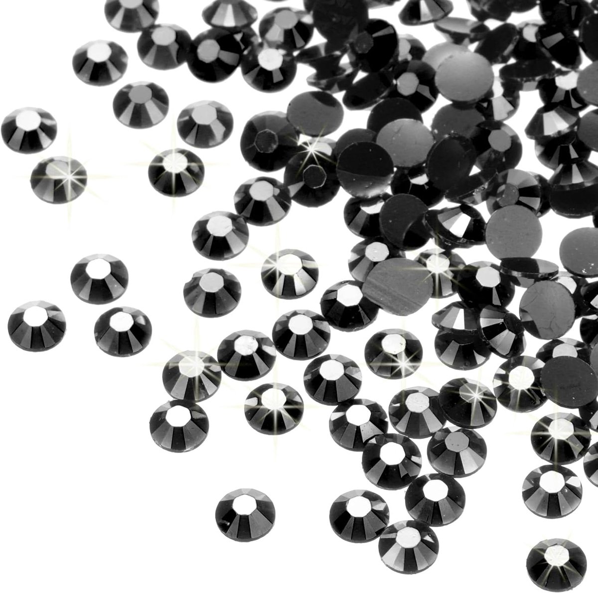 6000 stuks Zwarte hars platte rug Rhinestone SS16 4mm hars niet hotfix strass steentjes voor knutselen DIY design, mokken, kleding, make-up, nagelkunst
