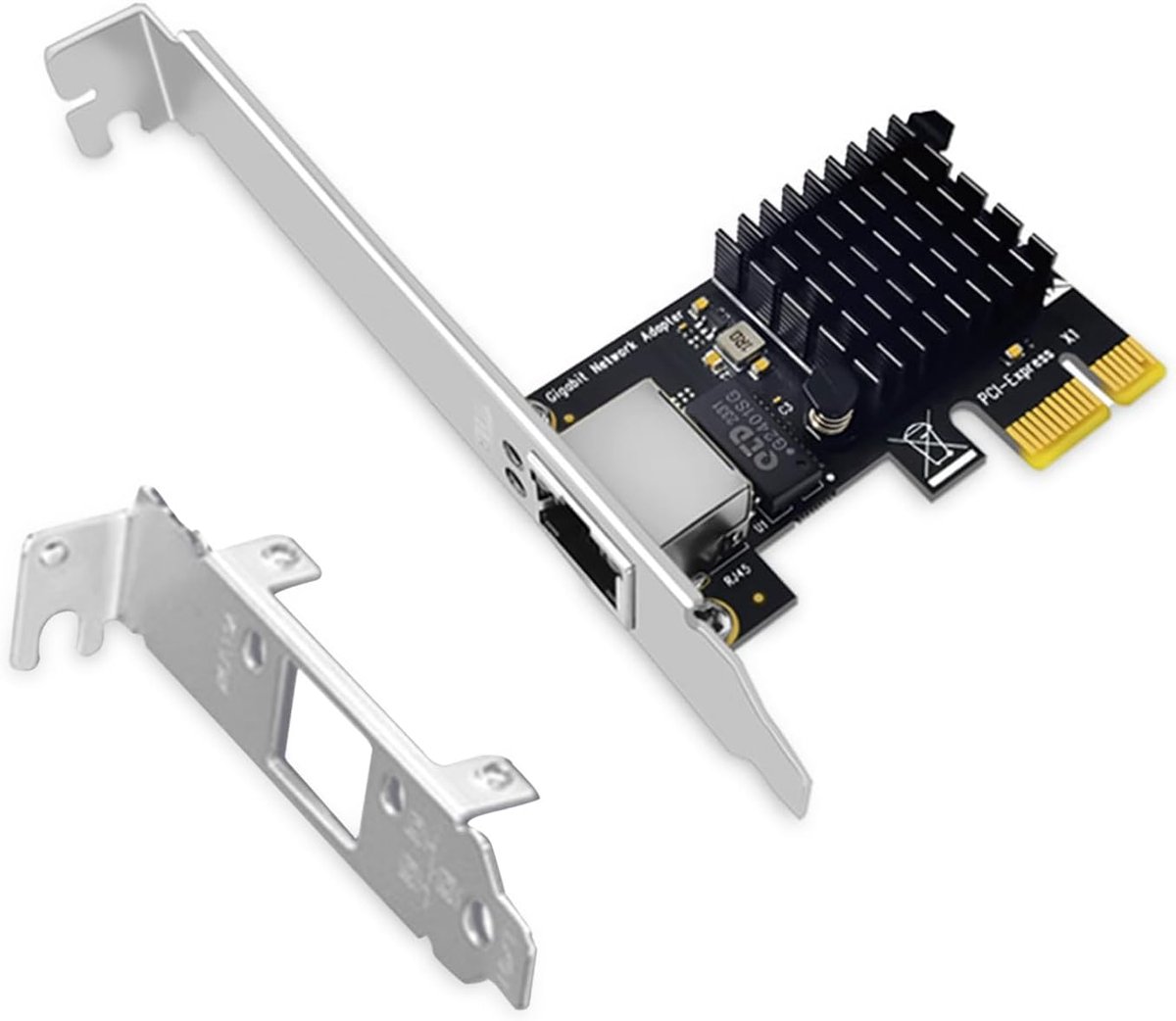 PCI Express-netwerkkaart, RTL8111G-chip, 10/100/1000 Mbps, Ethernet-LAN-adapter met RJ45-poort, low-profile PCIe-netwerkadapter voor Windows 11/10/XP/8/7, Linux, Mac OS