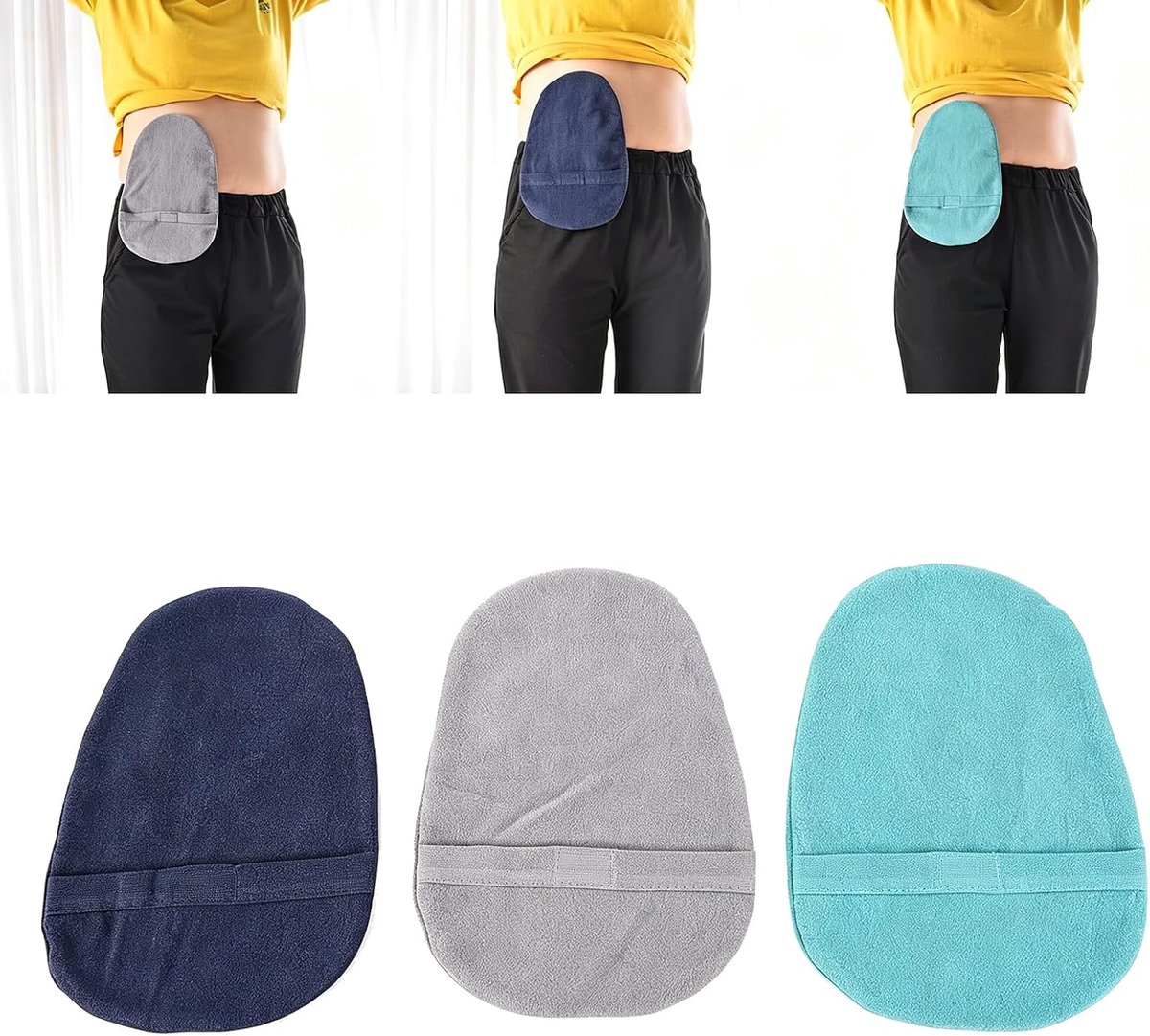 3 Stuks Wasbare, Afneembare, Stofdichte Beschermhoezen Voor Colostomazakjes, Voor Mannen en Vrouwen Met Een Ileostoma Of Urostoma