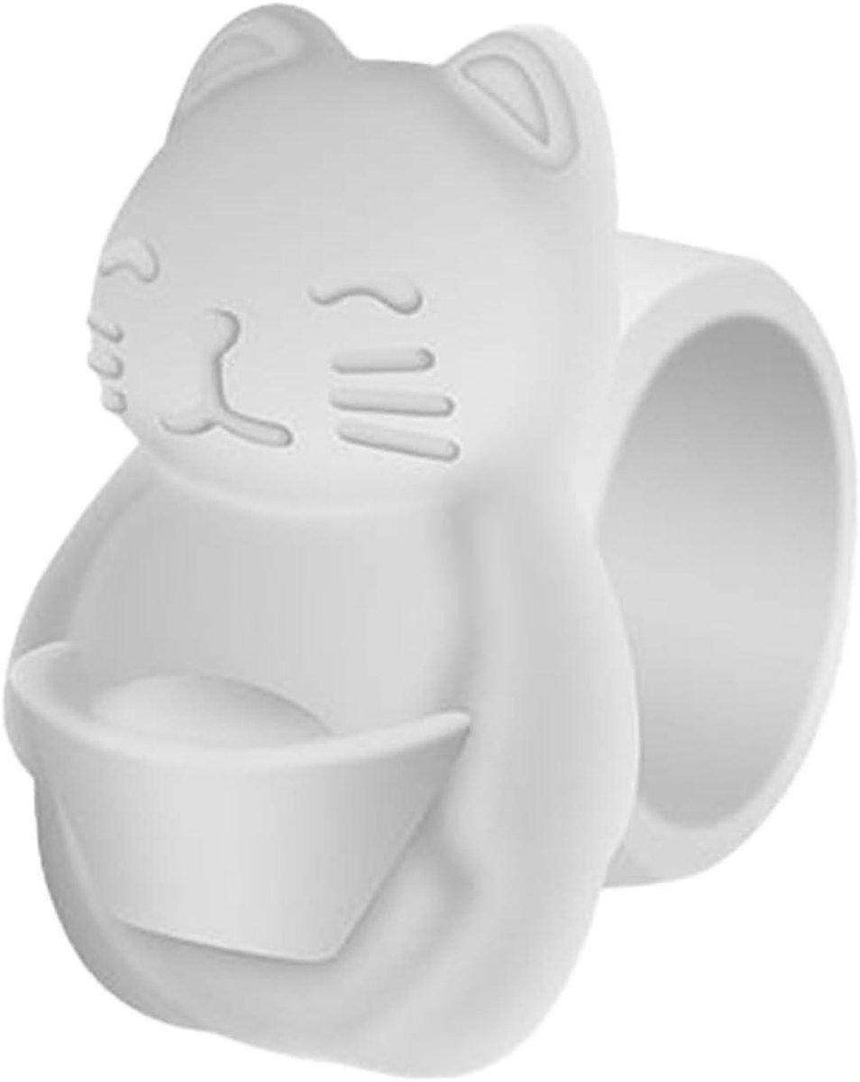Deurklink Muurbeschermer - Deurstopper Gelukskat - Muren Beschermen - Zachte Schokabsorptie - 65 cm - Transparant