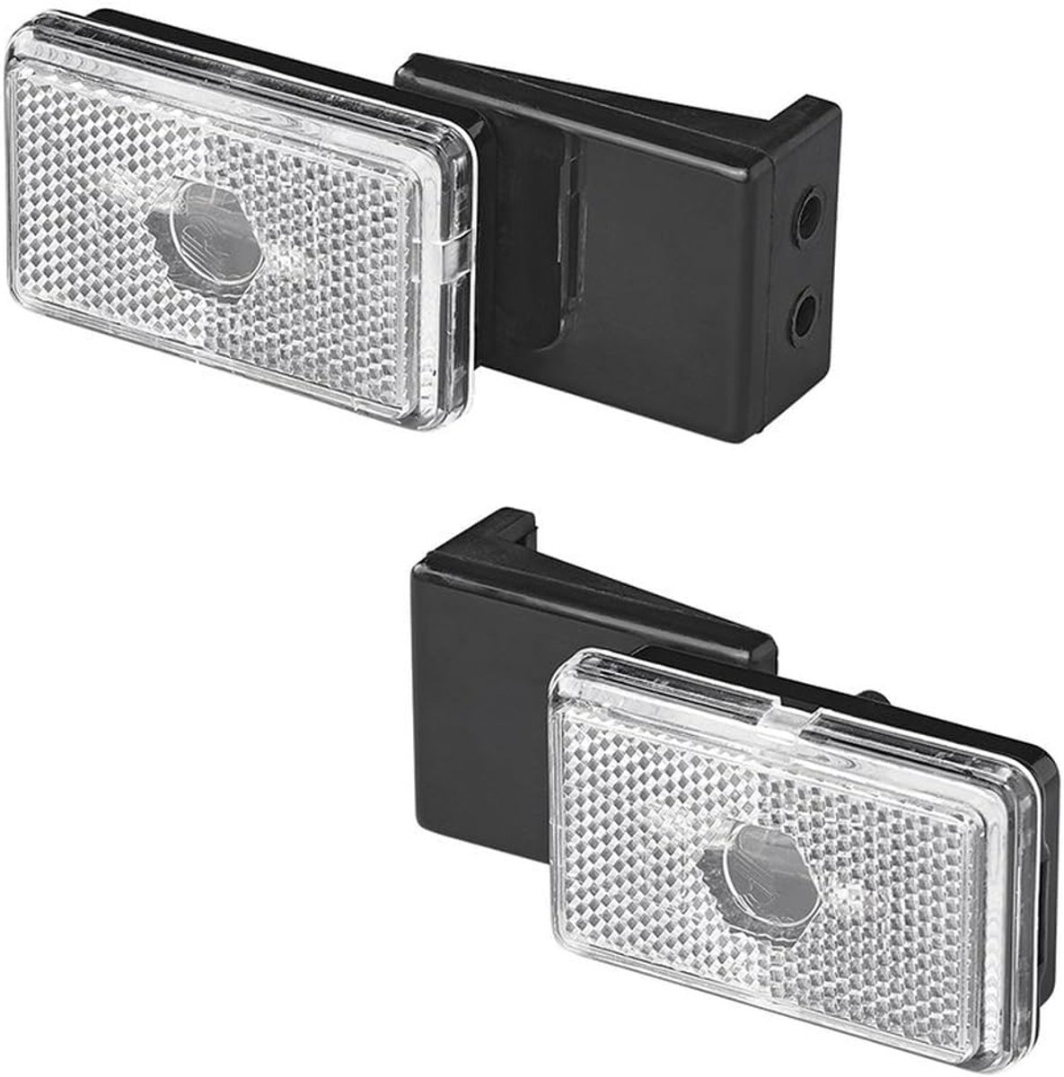 2x Positielicht Wit 12V - Begrenzingslicht met E-Keurmerk | Inclusief C5W soffittelamp – 110x45x51 mm – voor aanhangwagen, caravan & trailer
