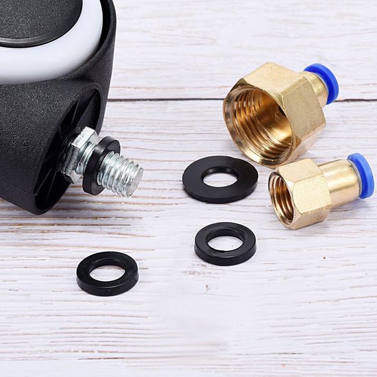 M6 rubberen platte sluitringen 10-pack 6mm ID 12mm OD 4,5mm dik dichtring afdichtingsringen bijlagschijven voor waterkraan buizen waterslang bevestiger bouten zwart — afbeelding 4