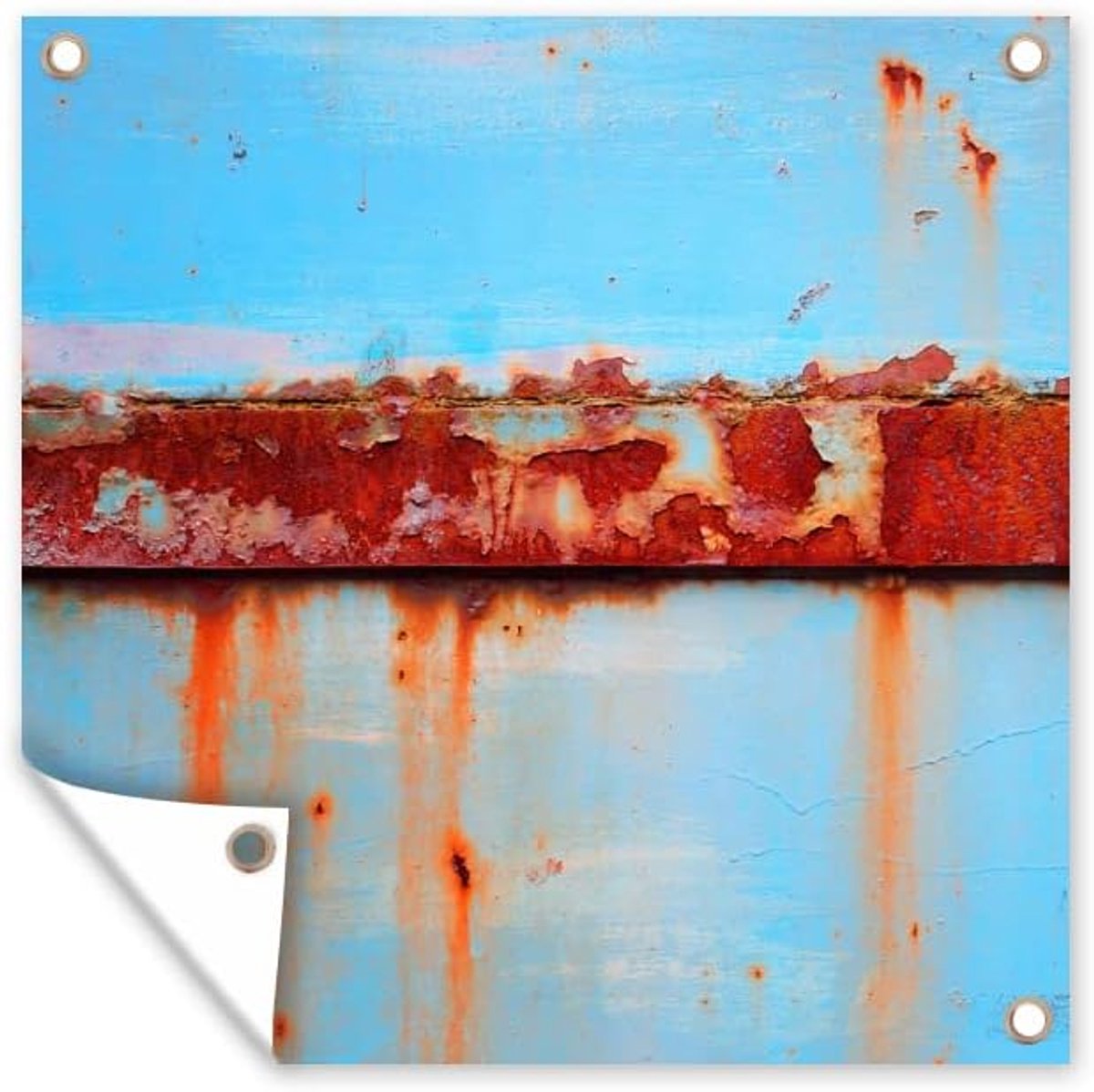 Tuinposter - 200x200 cm - Metalen - Roest - Vintage - Staal