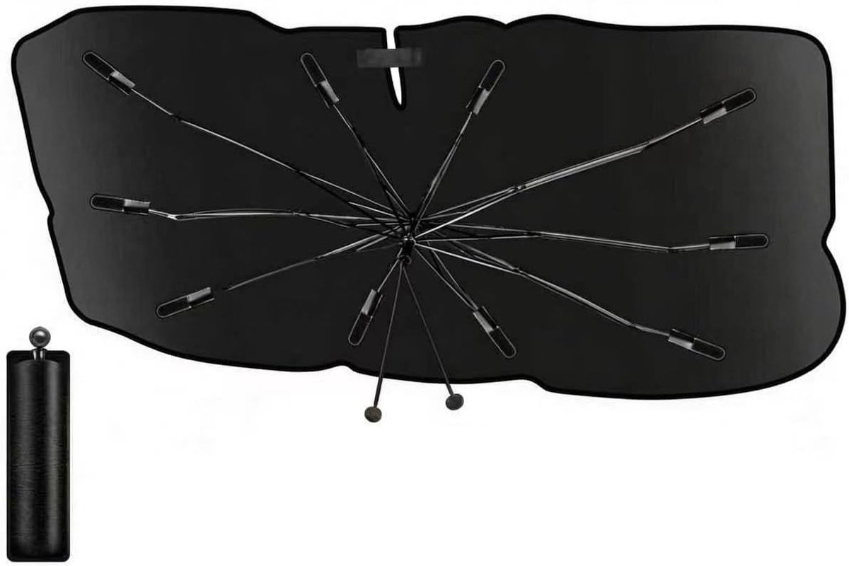 Voorruit Zonnescherm,Auto Paraplu Zonnescherm,Opvouwbare Auto Paraplu, Auto Parasols UV-bescherming & warmteblok voor de meeste auto's (135×75cm)
