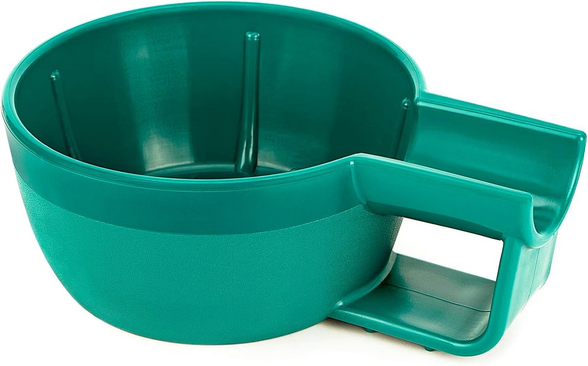 Plastic scheerzeepkom met antislip handvat, brede mond, grote capaciteit, gemakkelijker te schuimen, natte scheerschuim crème kom voor mannen (groen)