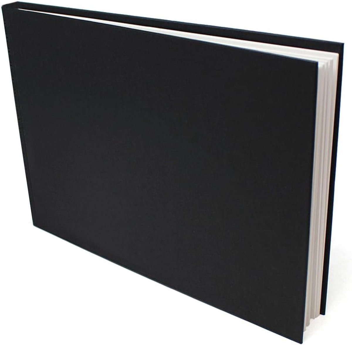 Studio A4 Landschap Hardcover Schetsboek, 170g/m² Tekenpapier | 46 Vellen (92 Zijden) - Zwarte Harde Kaft - Potlood, Houtskool, Pastel & Inkt - A4 Dagelijks Tekenblok