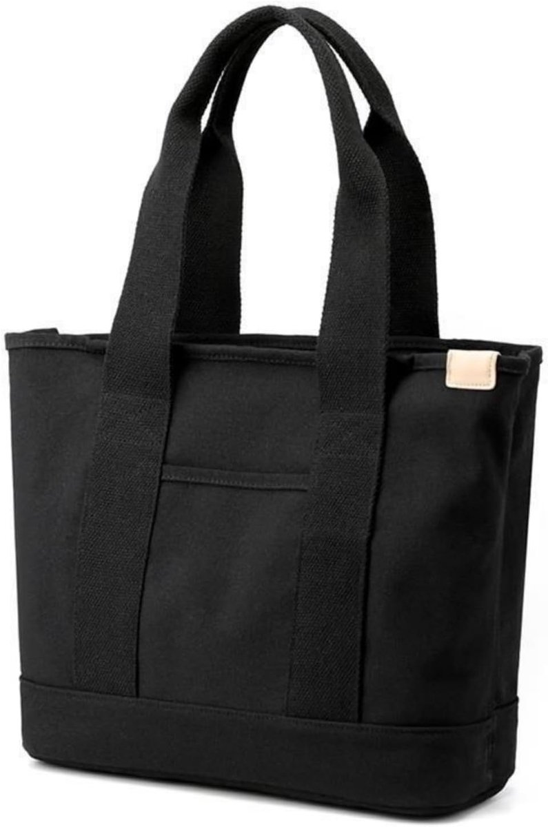 Draagtas, canvas, dames, handtas, schoudertas, shopper met ritssluiting, voor dagelijks gebruik, school, winkelen, werk, reizen