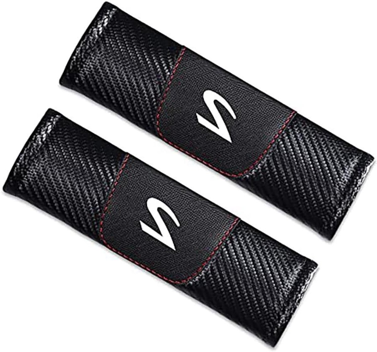 Autogordel Pads - Veiligheidsgordel Hoes - Comfortabel Rijden - Zacht Ademend Materiaal - 2 stuks - Wit