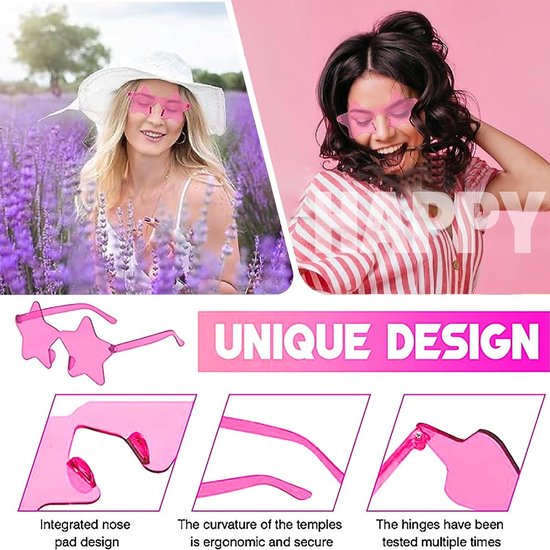 Zonnebrillen met Leuke Feest Accessoires - Kleurrijke Harten voor Mannen, Vrouwen en Tieners - Ideaal voor Vrolijke Feestjes en Geweldige Foto's — afbeelding 2