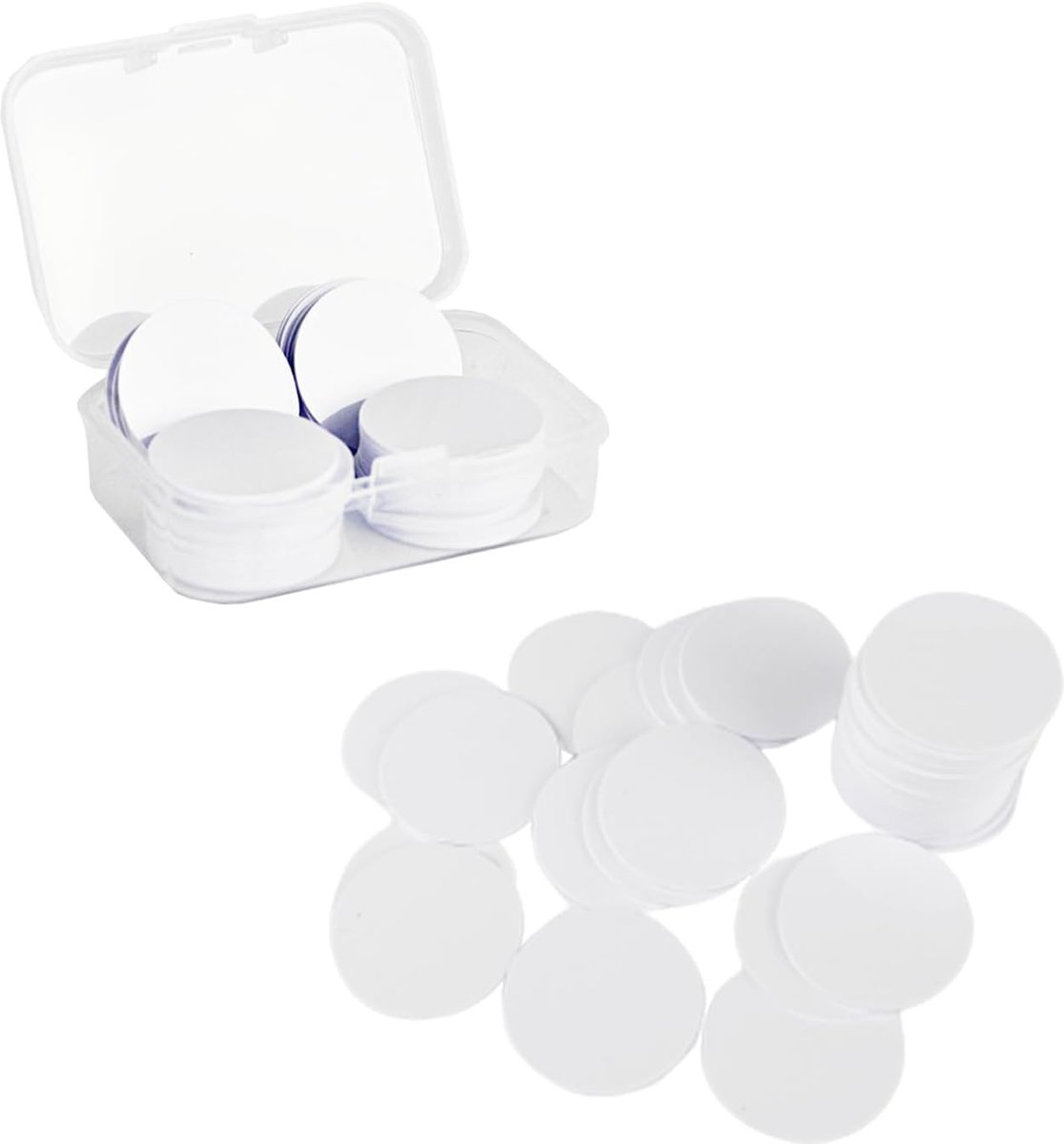 20 stuks NTAG215-chip NFC-ronde kaarten NFC 215 RFID-tag compatibel met TagMo en Amiibo, 504 bytes geheugen volledig programmeerbaar voor NFC-compatibele apparaten..