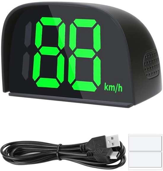 digitale snelheidsmeter met HUD head-up display, GPS voor auto, motorfiets, fiets en elektrische step, duidelijke weergave dag en nacht — afbeelding 5