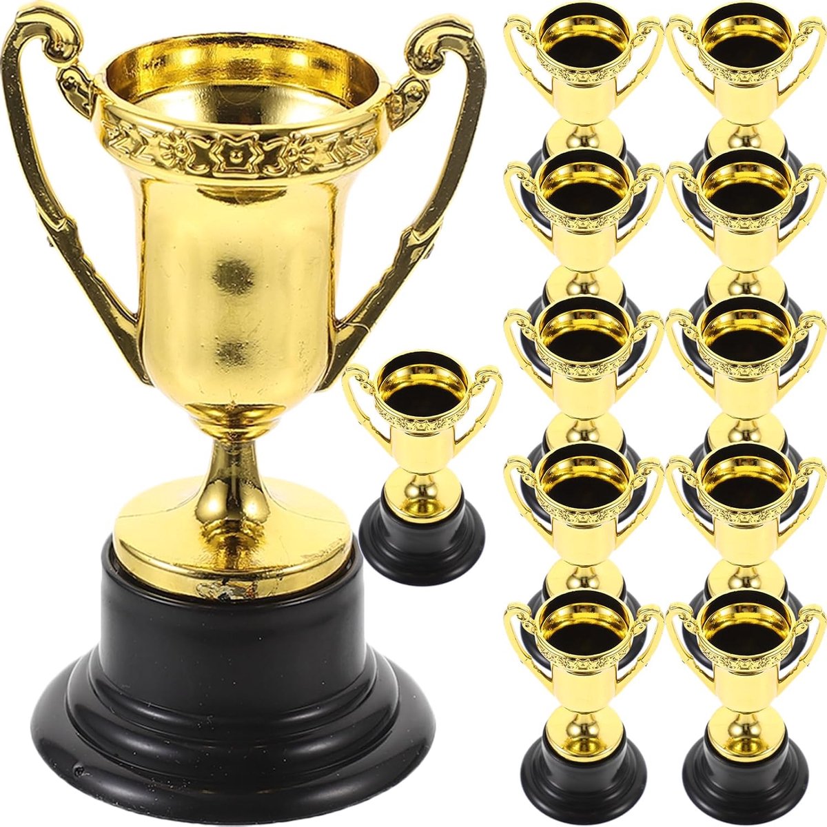Trofeeën - 3,4 inch mini-awardbekers voor kinderfeesten, schoolsportdagen en beloningen in de, duurzame tafeltrofeeën voor prestaties en games