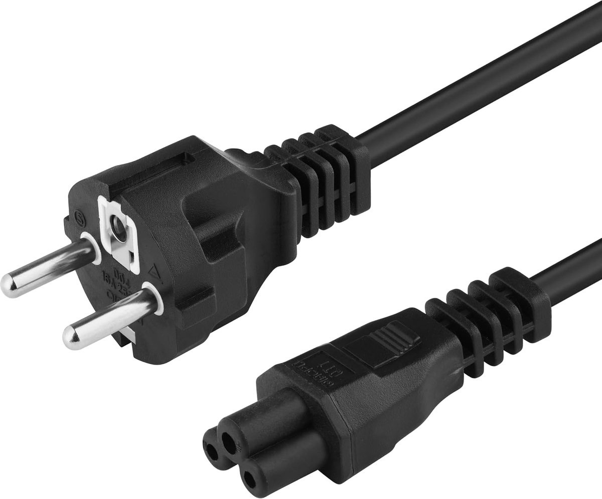 stroomkabel voor notebook 230V 2m, "Mickey Mouse", rechte stekker
