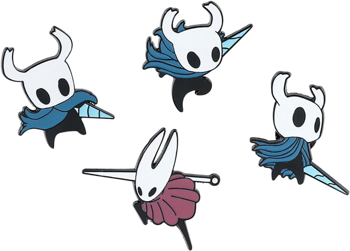 4 stuks Hollow Knight Pin Cartoon Anime Badge Pins Buttons Stekker Emaille Speld voor DIY Kleding Trui Shirt Jas Kleding Tas