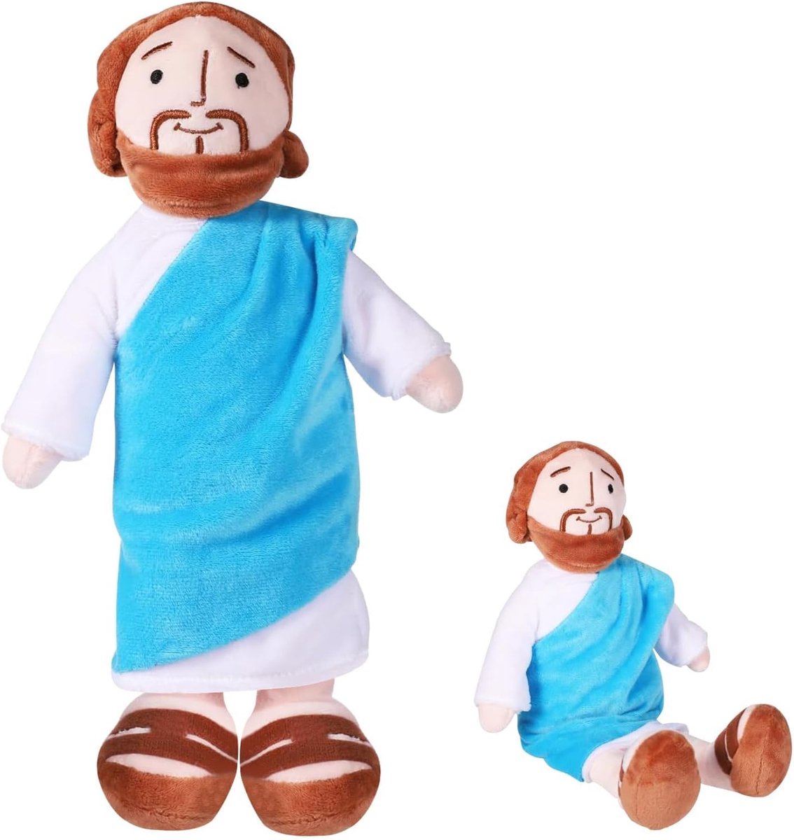 Pluche pop 33CM, Cartoon Christus pluche figuur, Christus religieuze redder knuffel, Geschenken voor Katholieke Kerstmis Mijn vriend Thuisfeest Decoratie