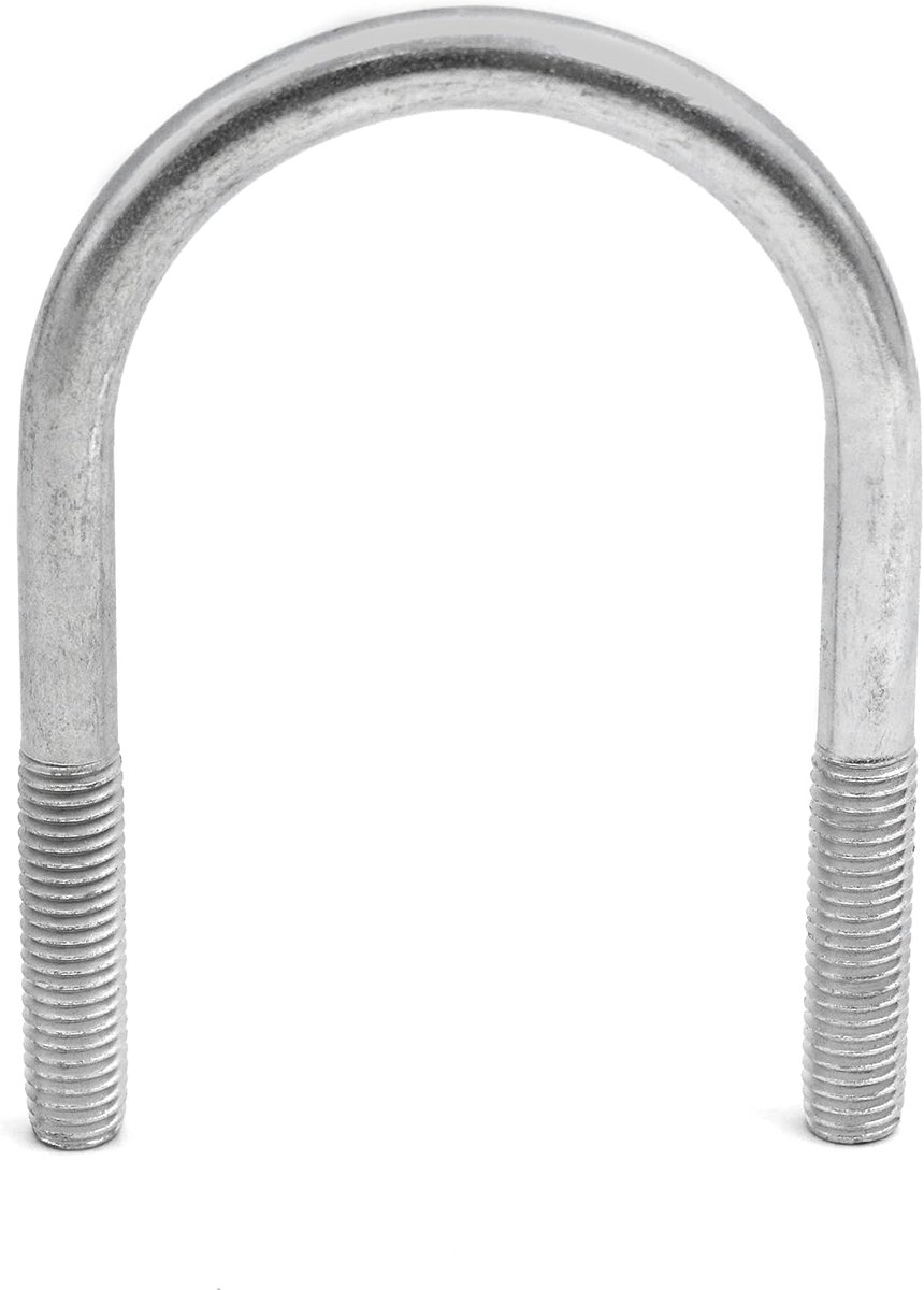 4 x beugelschroef M8 x 88 mm x Ø 40 mm beugelbouten schroefdraadbeugel galvanisch verzinkt U-bouten