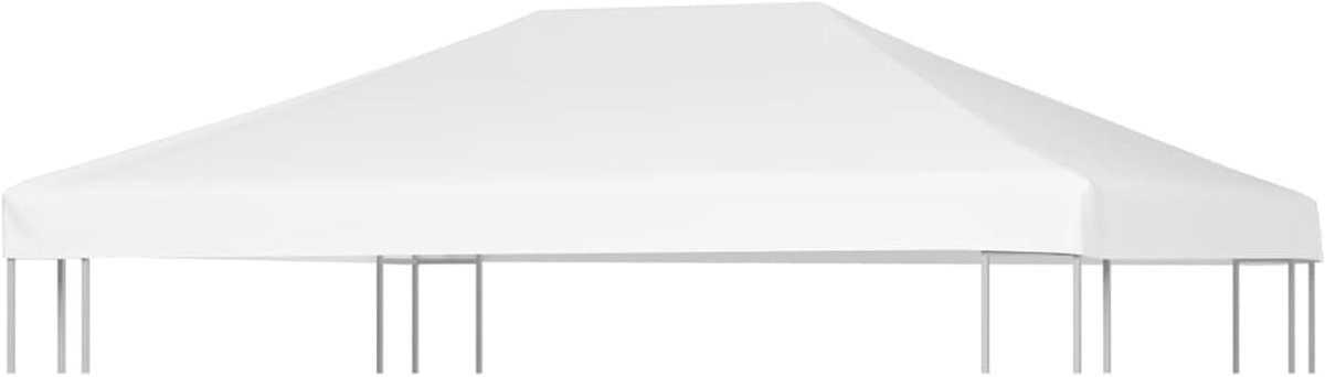 Paviljoendak Vervangend - Partytent Hoes - Buitenfeesten Beschermen - Waterbestendig PVC-Coating - 4x3 m - Wit