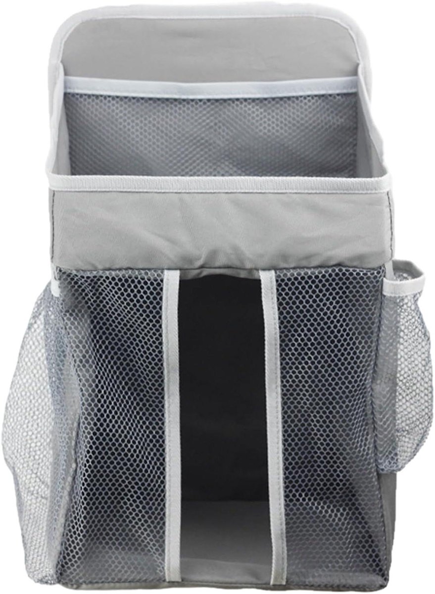 Ledikant Luier Opberger - Wieg Organizer - Babykamer Organiseren - Geurvrije Polyester Stof - 47x27x20 cm - Grijs