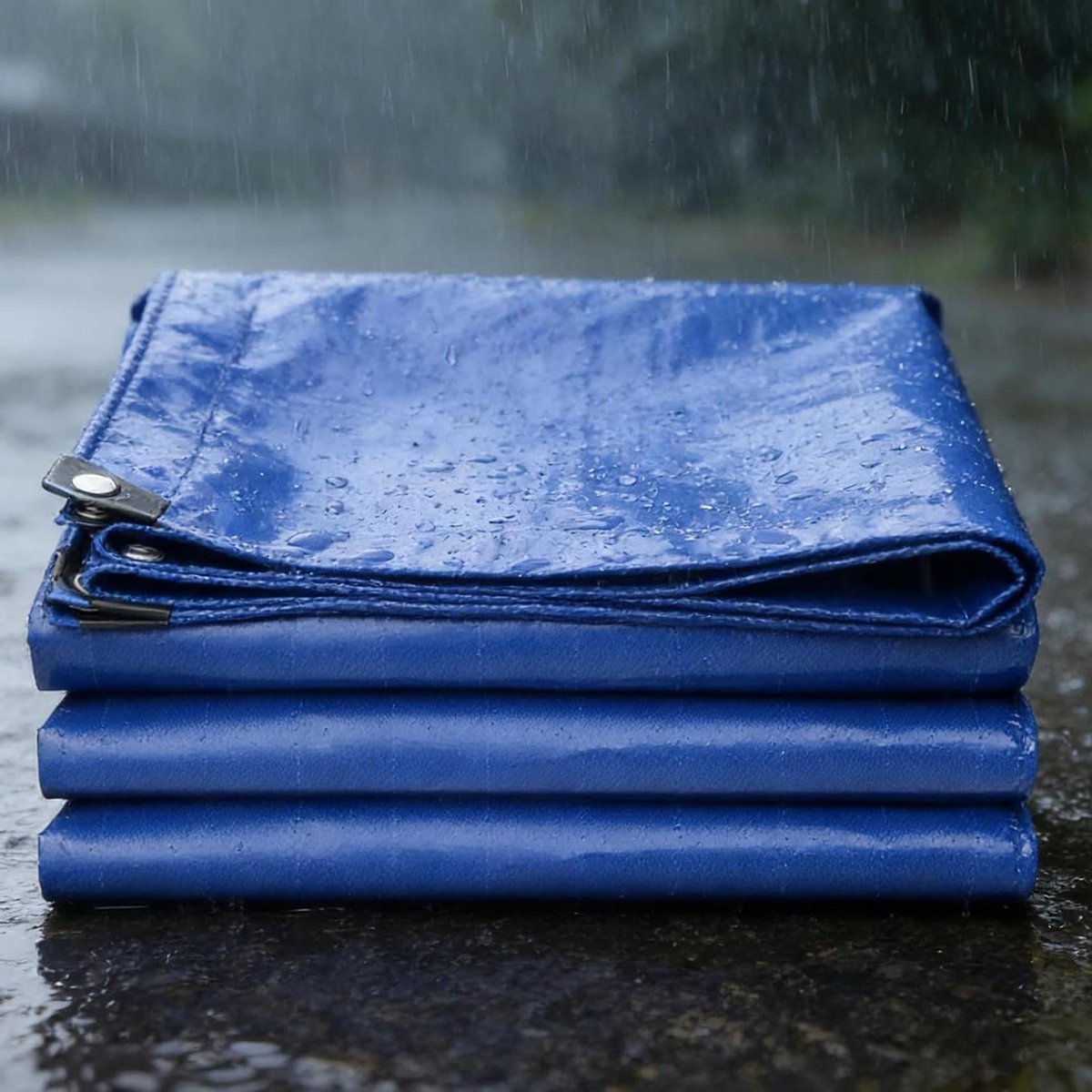 Waterdicht Zeildoek - Dekzeil Tarp - Buiten Beschermen - Versterkte Randen - 90 x 120 cm - Blauw