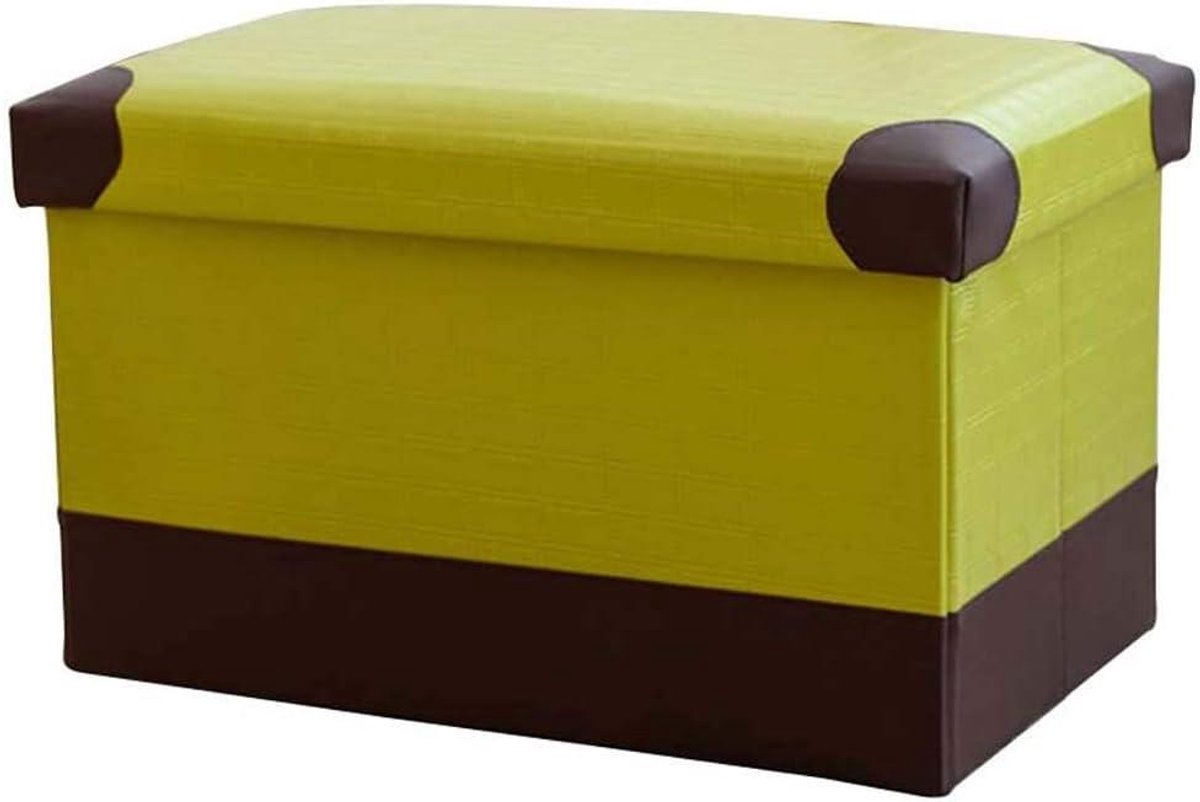 Ottomaanse voetenbank - Opvouwbare poef - Voeten rusten - Met opbergruimte - 48 x 31 x 31 cm - Groen