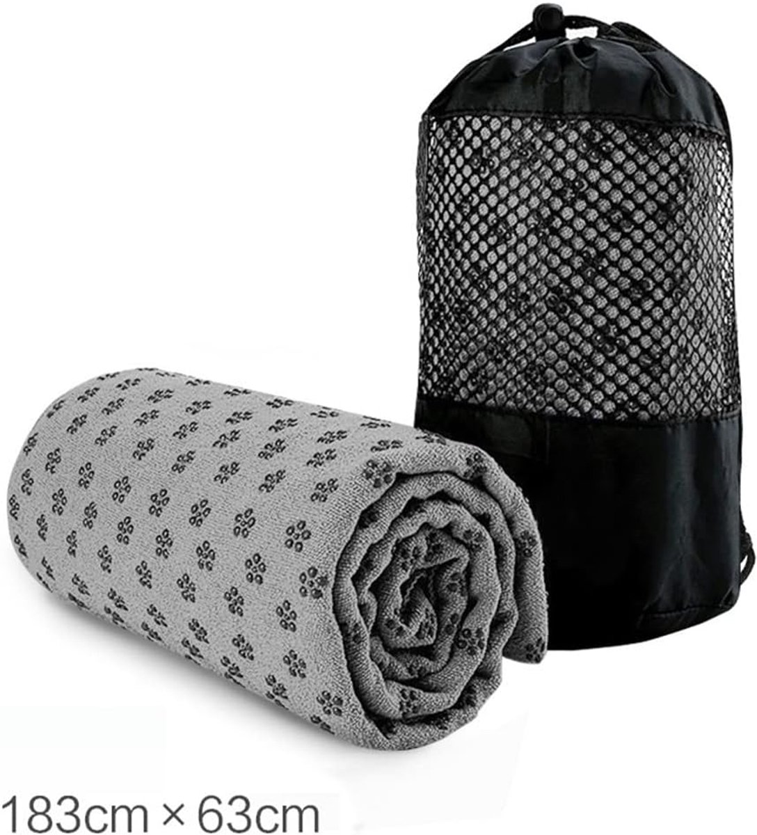 SnelShoppen - Microfiber Hot Yoga Handdoek - Antislip Fitnessdoek - Zacht en Ademend - 183 x 63 cm - Voor Yoga, Fitness en Training
