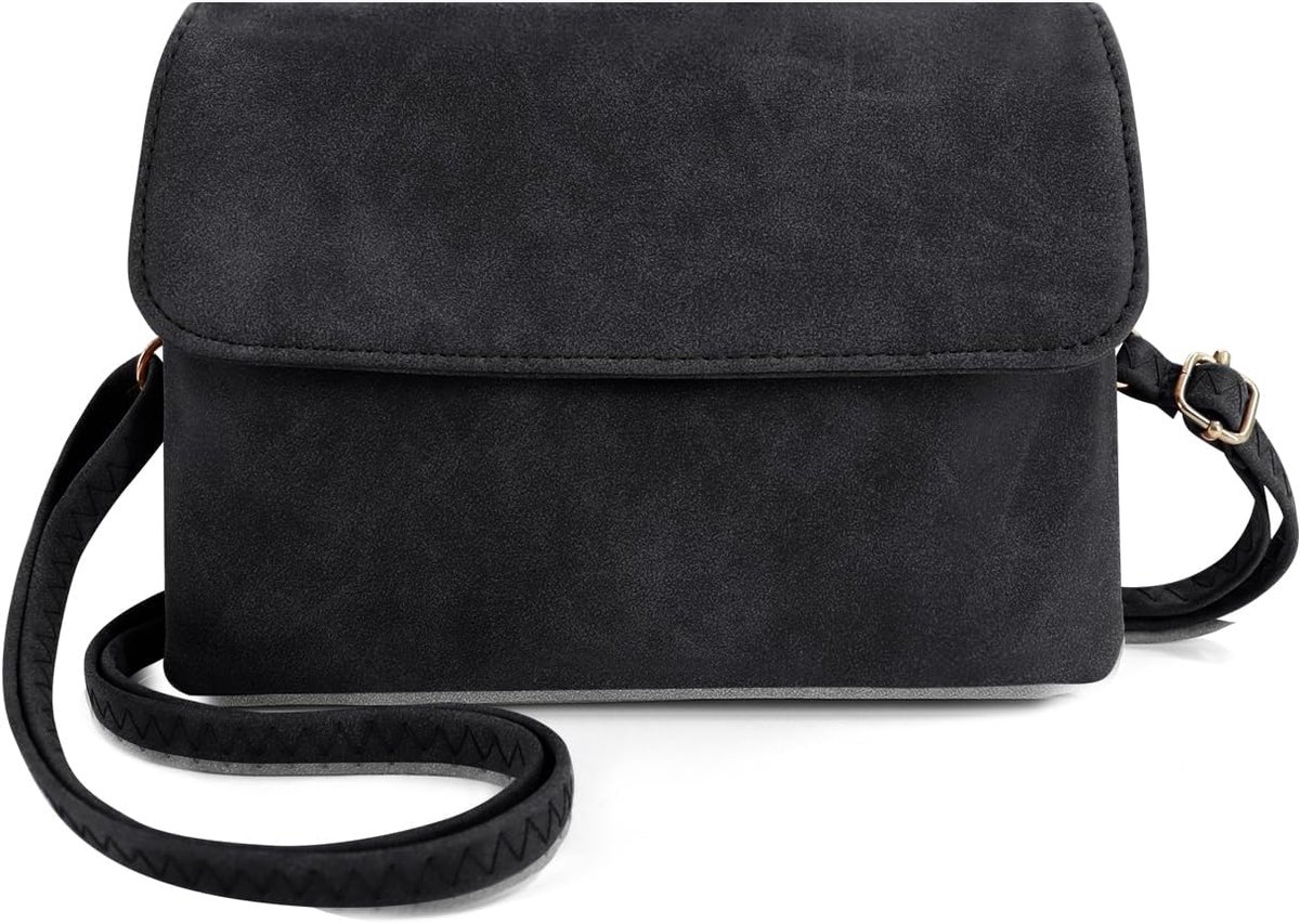SnelShoppen - Crossbody-tassen voor dames en meisjes, PU-leer, mini-crossbody tassen, kleine schoudertas met afneembare schouderriem voor reizen, werk