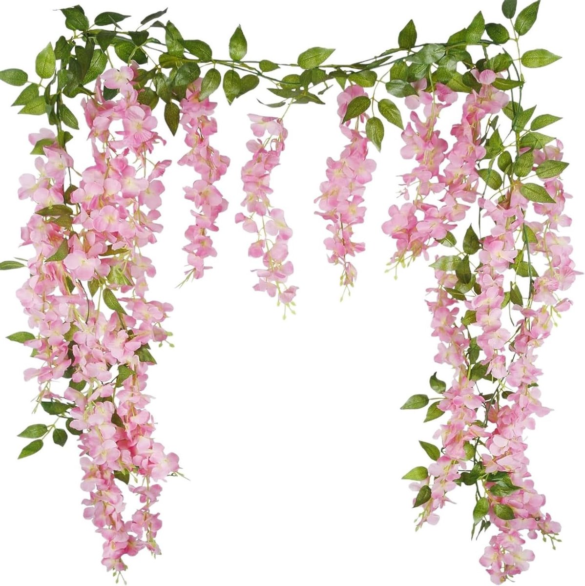 Prachtige Kunstwisteria Bloemen voor Decoratie - 180cm Hangende Plant en 60cm Boeket voor Binnen en Tuin
