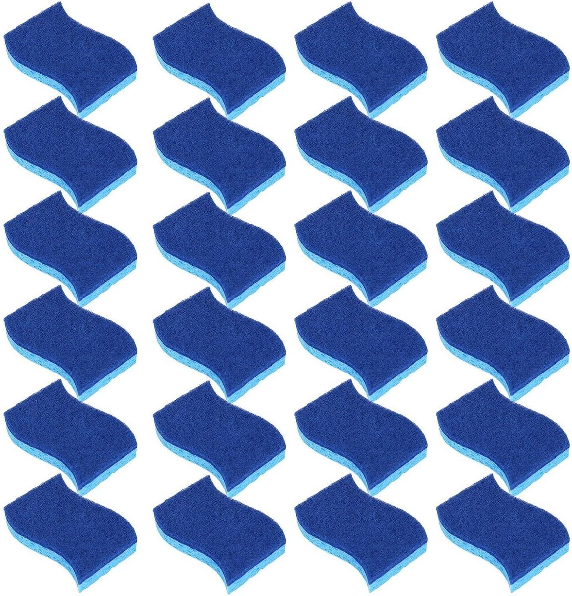 Schoonmaaksponsjes Keuken - Dubbelzijdig Absorberend - Afwas en Schoonmaken - Geurbestendig Ontwerp - 24 Stuks - Multicolor