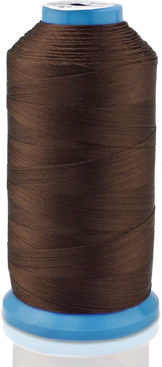 Gebonden nylon naaigaren 1500 yard maat T70 # 69 voor de bekleding, buitenmarkt, gordijnen, kralen, bagage, portemonnees (bruin)