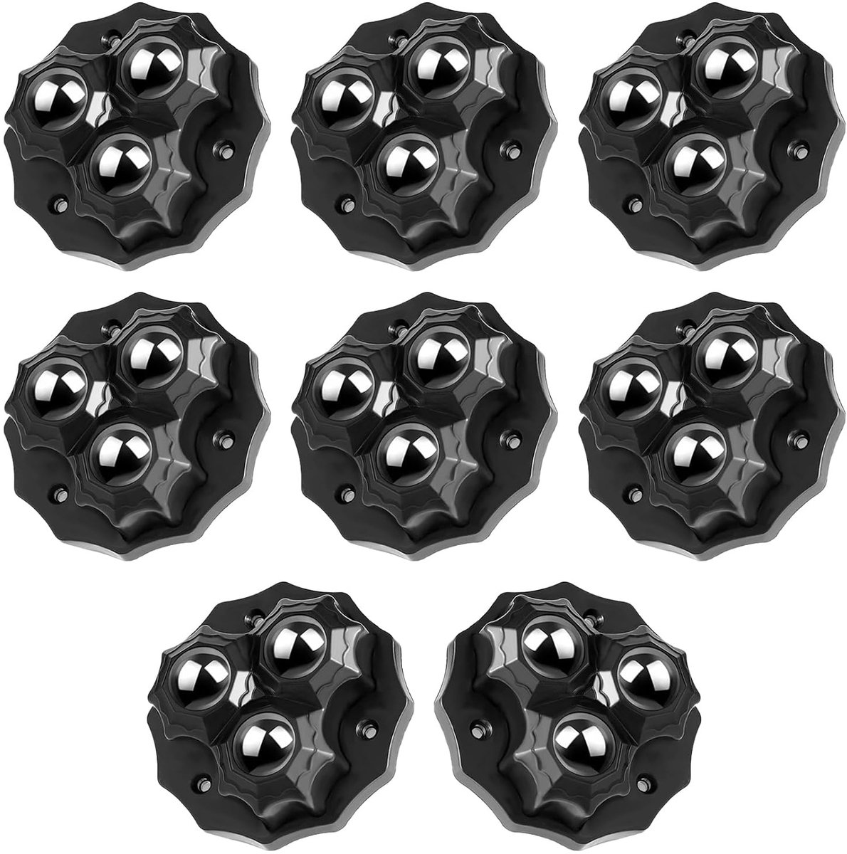 8 stuks meubelwielen, platte kogelwielen voor meubelrollers voor meubelrollers, zware belasting, universeel, 360 bewegende wielen, zelfklevend, zware belasting, voor transport van meubels
