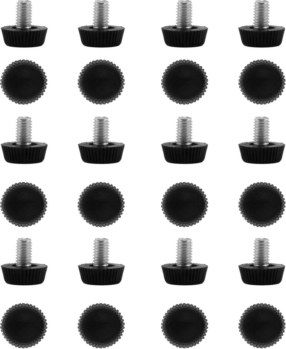 24 Stuks M6 Verstelbare Meubelpoten Met Antislip Basis, Verstelbare Meubelvoeten Met Antislip Bescherming, Schroefvoeten Voor Meubels, Stoelen, Tafels, Sofa, Anti-Schok Demping, Zwart