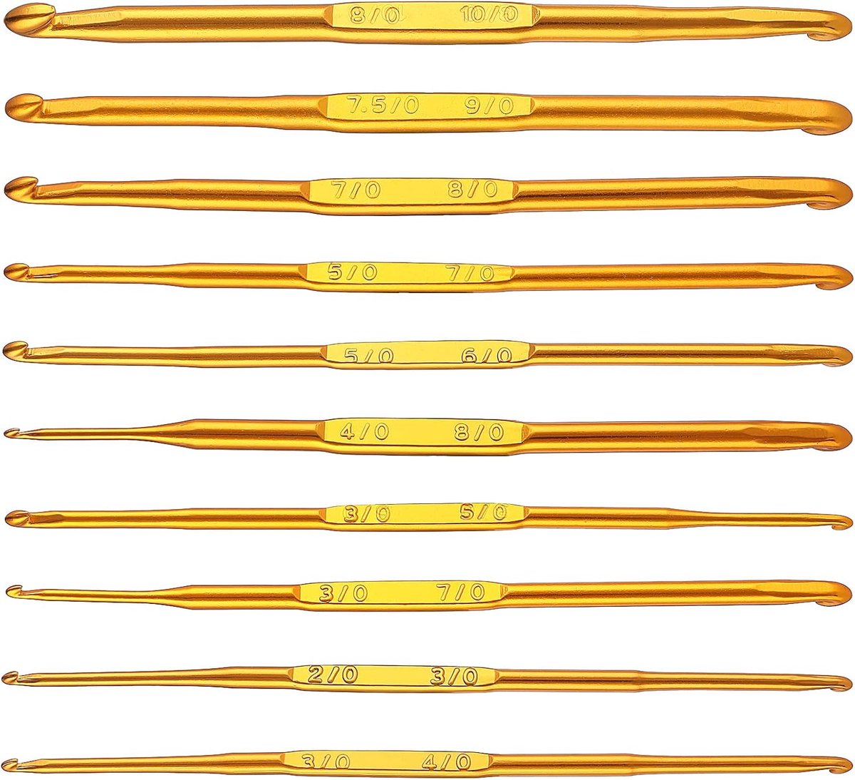 Haaknaalden, gouden metalen weefsels ambachtelijke doe-het-zelf handgemaakte naalden set trui breien steek kit naaien accessoire voor beginners